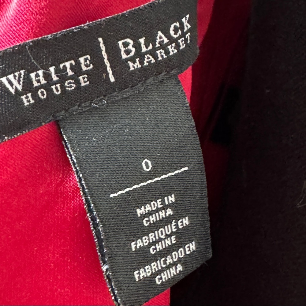 White House Black Market Lace Sleeveless Sheath Cocktail Dress Cherry Red Size 0 - Picture 5 of 5